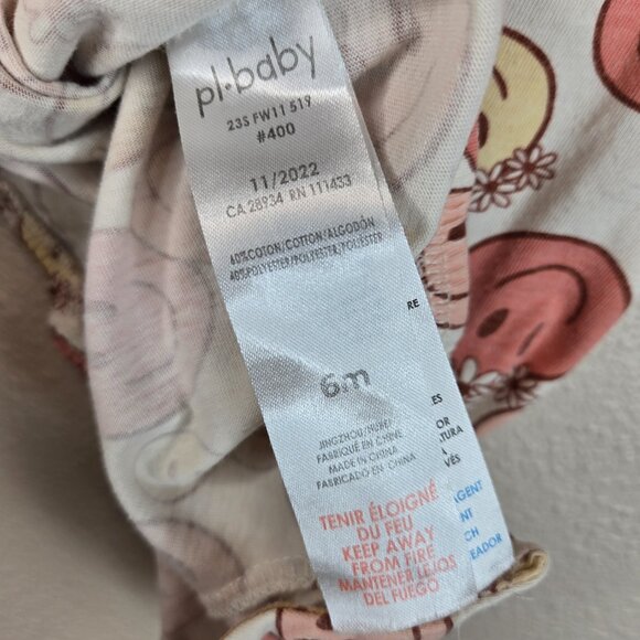 Smile Face Romper Hippie Baby Bodysuit 6 Months Pink White and Brown - Picture 8 of 8